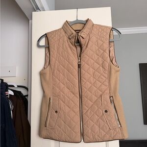 Zara Spring Jacket Quilted Brown Vest